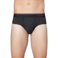 Van Heusen Men Briefs - 100% Combed Cotton - Pack of 3 - Anti Bacterial, Colour Fresh, Moisture Wicking_10003_Peat, Anthra Mel, Pure Black_M