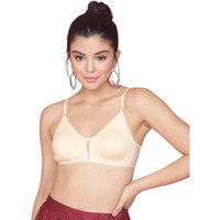 Clovia Women s Cotton Rich Solid Non-Padded Full Cup Wire Free T-Shirt Bra (BR0638P24_Nude_36B)