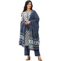 Vaamsi Women s Regular Kurta (VKSKD1026_L_Blue Large)