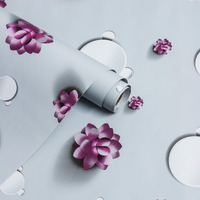 Anna Creations Self Adhesive Wallpaper Waterproof Vinyl Stickers PVC Wall Papers (45  cm x 304   cm) (Hydrangea Flower)