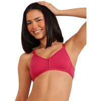Clovia Women s Pink Cotton Non-Padded Non-Wired Bra with U Back (BR0638P14_Pink_34B)