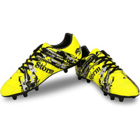 Nivia Storm Football Shoe for Mens | TPU Sole with PVC Synthetic Leather Upper for Hard and Grassy Surfaces Suitable for Sports, Die Cut Soft Cushion, Light Weight Insole (Yellow) UK - 8