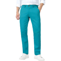 Urbano Fashion Men s Turquoise Blue Cotton Slim Fit Casual Chinos Trousers Stretch (chino-turqblue-34)