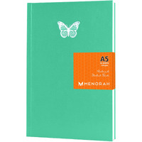 MENORAH - A5 Artist Sketchbook - 140 GSM - (58 Sheets / 116 Pages) - Stylish Art Journal Drawing Book - (Size  21.0 cm x 14.8 cm)-Handmade- CASSATA Sketch Book (Sweet Mint - Butterfly) - Portrait
