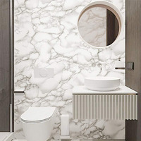 wolpin Wall Stickers Marble Wallpaper Furniture Kitchen, Cabinets, Almirah, Tabletop, Plastic Table, Wooden Wardrobe, Renovation Pvc Diy Self Adhesive, Pearl White, 45 Cm, 600 Cms