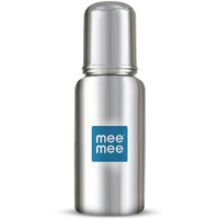 Mee Mee Baby Steel Feeding Bottle 240ml | Baby Milk Bottle with Advanced Anti Colic Valve, BPA Free, Soft Silicone Teat, Wide Neck for Babies/Infants/Newborns of 0-2 Years