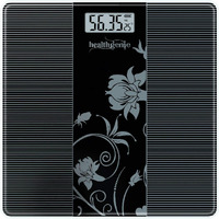 Healthgenie Weight Machine For Body Weight Digital Weighing Scale Thick Tempered Glass LCD Display with 3 Year Warranty & Batteries HD-221 (93 Black)