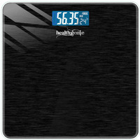 Healthgenie Weight Machine for Body Weight With 3 Yrs Warranty & Thick Tempered Glass LCD Display Digital Weighing Machine (Brushed Black) HD-221