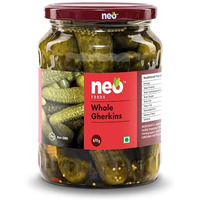 Neo Whole Gherkins 670g I 100% Vegan I Low Fat Sweet and Crunchy Gherkins I Ready to Eat, Enjoy as Salad I No GMO