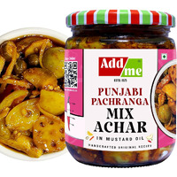 Add me Punjabi Pachranga Mixed Pickle 500gm Home Made Recipe Mango Chilli Lemon Carrot ker Ginger karonda lasoda Fruit in Glass Pack