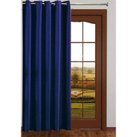 Exporthub 1 Piece Eyelet Polyester Window Curtain - 5ft, Navy Blue