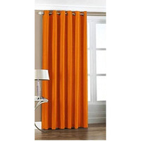 Exporthub 1 Piece Polyester Eyelet Window Curtain - 5Ft, Orange