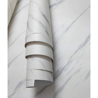 Elton Premium White Marble Matt Marble Furniture Film Interior Film Wallpaper for Cupboard Door, Almirah, Fridge, Tabletop, Wall, Floor, DIY & Other Renovation Projects : 16 X 96 Inch