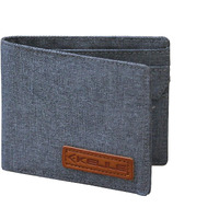 Kelile India Fabric Wallet for Men Light Blue Khadi Polyester Water-Resistance - (No Leather)