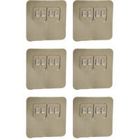 Volo Magic Adhesive Sticker For Bathroom Self Corner Shelves Pack Of 6 Pcs (Size- 6X13.6 Cm) - Plastic, Multicolor