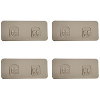 Volo Magic Adhesive Sticker For Bathroom Self Corner Shelves Pack Of 4 Pcs (Size- 6X13.5 Cm) - Ceramic, Multicolor