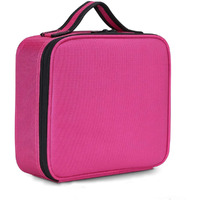 Seagull flight of fashion Polyurethane Cosmetic Bag, Makeup Organizer Bag For Home & Travel,Vanity Bag With Dividers For Brushes,Toiletries, Cosmetics 26 X 23 X 9 Cm - Pink
