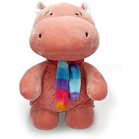 Mirada Cute Coral Scarf Hippo Soft Toy for Girls/Kids | Stuffed Plush Animal | - 25cm