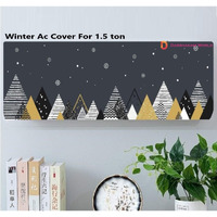 DARSHANAM WORLD polyester Beatiful Designer Ac Cover For 1.5 Ton/ Printed Air Conditioning Dust Cover Folding Design Cover For Indoor And All Type Ac Split Cover(97 x 31 x 21.5cm)