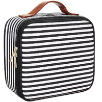 Seagull flight of fashion Cosmetic Bag, 23 Cms Makeup Organizer Bag for Home & Travel With Dividers - Zebra Design PU (Multicolor)