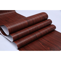 ELTON DIY Wall Paper/Wall Sticker Self Adhesive Wooden Highlighter Elegant Living Room Bed Room Decoration Interior Exterior Easily Removable Furniture Make Over Cherry Teak(45x300cm)