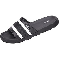 FLITE Men Slippers/Men s Slides/Men s Flip Flop/Daily Use Slide (BLACK, numeric_9)