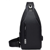 BRIGATTES Sling Bag for Men Crossbody Bag Chest Bag for Men Mobile Bag One Side Bag for Upto 8-inch iPad with Earphone Port Water-resistant for Daily Use Small Items