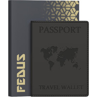 FEDUS Faux Leather Premium Passport Holder For Men And Women Passport Cover Case Wallet With Credit/Debit Card, Id Card, Rfid Protected Travel Document Accessories Organiser.