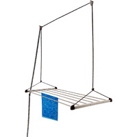 Rainbow Drywell Economy Heavy Duty Stainless Steel (6 Pipe x 6 Feet) with UV Protected Nylon Rope Ceiling Cloth Dryer | Cloth Drying Stand for Balcony | Clothes Stand for Drying