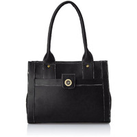 Fostelo Women s Vegan Leather Ocean Side Handbags Shoulder Hobo Bag Ladies Purse (Black) (Large)