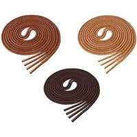 SHOESHINE Round Shoe Lace Black Formal Shoelace (Pack of 3 Pairs) Waxed Cotton Shoes Laces for Office Shoes, Oxford shoe and Formal Shoes