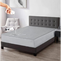 Trance Home Linen Premium 220 GSM+ 84  x 60  Cotton Terry Waterproof Mattress Protector | Elasticated Fitted Style Non-Toxic Bed Protector | Mattresses Cover (84x60 inch | 7x5 feet_ Grey)