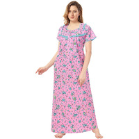 Soulemo Women Pink Cotton Nighty (Size - Xxl) 499Axxl, Ankle Length
