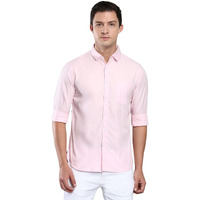 Dennis Lingo Men s Cotton Pink Solid Casual Shirt (AZ301_Pink_XXL)