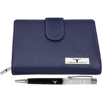 URBAN FOREST Tammy Blueberry Leather Wallet Combo Gift Set for Women