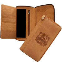 ABYS Hunter Leather RFID Protected Tan Passport Holder for Men and Women| Card Holder|Passport Pouch|Family Travel Wallet