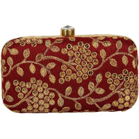 TOOBA Women s Grapes Work Box Clutch (Mahroon, Red GREPES 7X4)