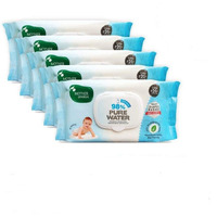 Mother Sparsh 98% Water Based Baby Wipes I Plant made Baby Wet Wipes I 80 Pcs- Pack of 5