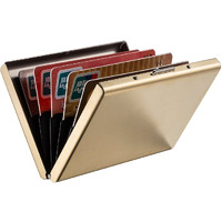 Stealodeal Gold RFID Blocking Metal Debit/Credit (Unisex) Card Holder