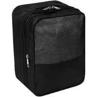 Homestrap Set of 1 Multipurpose Shoe Storage Bag | Travelling Footwear Holder Pouch | Shoes Organizer Space Saver for Travel, Home & Wardrobe (Black, Pack of 2) (Featured on Shark Tank)