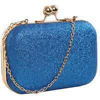 Tooba Handicraft Hand Embroidered Box Clutch Bag Purse For Bridal, Casual, Wedding - Women s