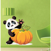 Ghar Kraft Pumpkin Panda Wall Sticker