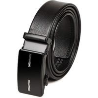 VOGARD Men s Vegan Leather Belt for Men | Formal & Casual | Autolock Buckle,Black | Fit all size upto 40 Inches Waist size (Black 15)