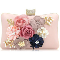 TOOBA Women s Beautiful Flower Box Clutch Bag | Detachable Chain Sling Strap| Ladies Purse Wallet