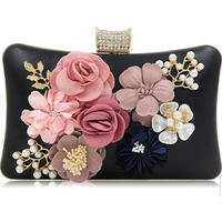 TOOBA Women s Beautiful Flower Box Clutch Bag | Detachable Chain Sling Strap| Ladies Purse Wallet