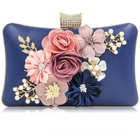 TOOBA Women s Beautiful Flower Box Clutch Bag | Detachable Chain Sling Strap| Ladies Purse Wallet