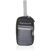 Travalate Polyester Cosmetic Makeup Pouch with Multi Pockets, Shaving Kit Toiletry Bag, Waterproof Travel Toiletry Kit for Women and Men  Black