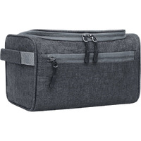 FATMUG Travel Bag -Toiletry Organizer Hanging Dopp Kit For Men, Cosmetics Pouch For Women- Dark Grey - 6 Cm, S