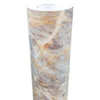 ELTON Vinyl Self Adhesive High Gloss Pearl Marble Wallpaper, 24 x 72 Inch
