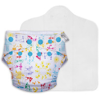 SuperBottoms UNO Freesize Cloth Diaper | Cloth diaper for babies 3M to 3Y | Washable & Reusable cloth diaper | Comes with cloth diaper inserts | 1 Organic Cotton Soaker (White Warli <3)